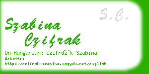 szabina czifrak business card